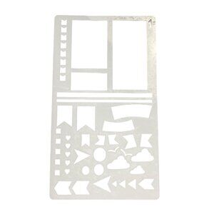 Reusable Art Planner Stencil  Blocks Flags Check Boxes Weather Arrows mq Mixed M